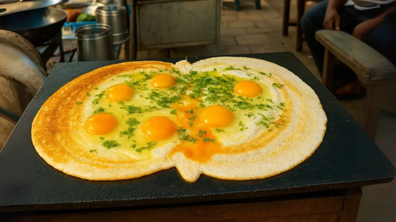 Aunty Makes Double Size Egg Masala Dosa in Tiny Roadside Shop 😳🥚🥞